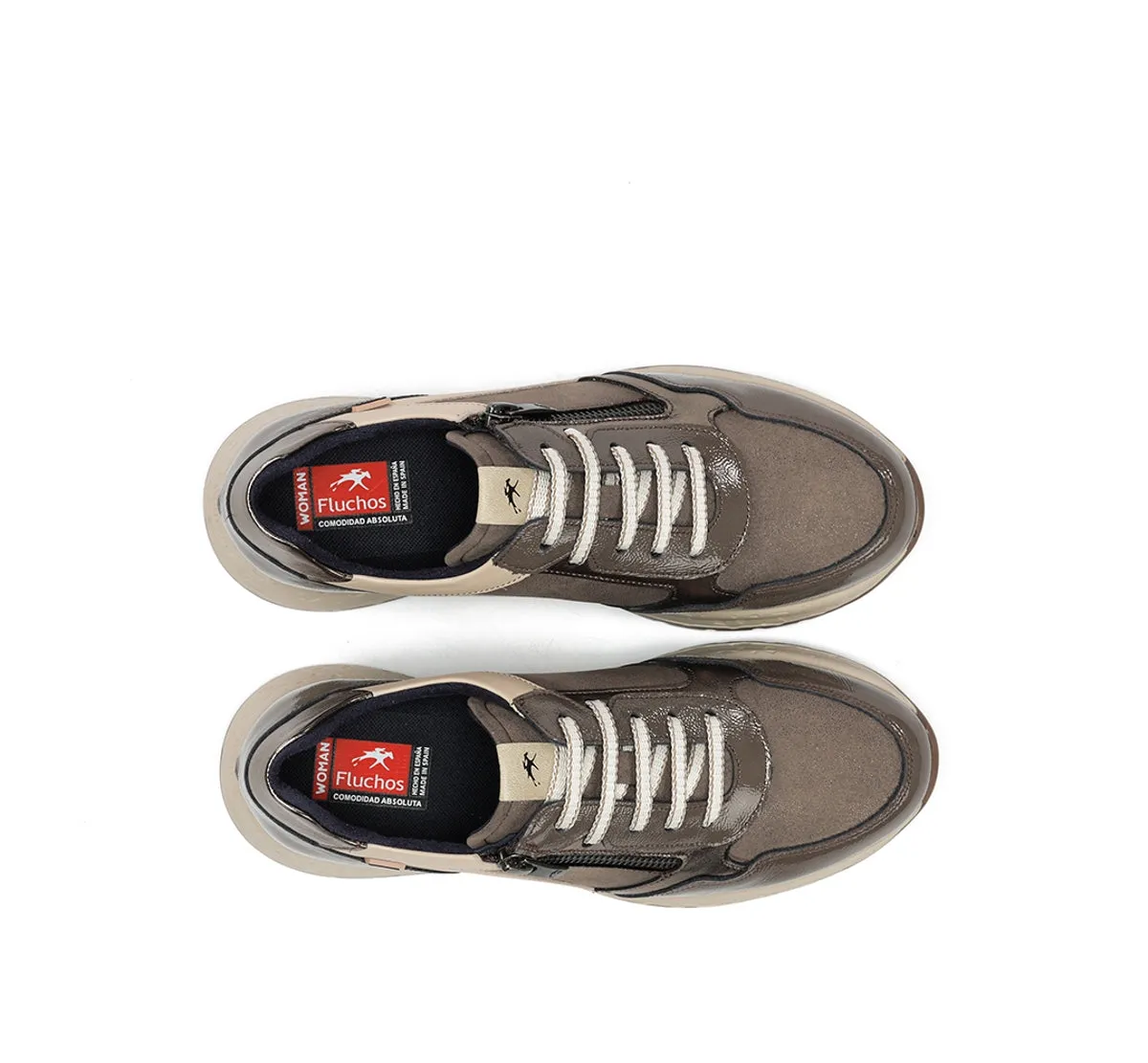 Fluchos Nexus F2308 Sneakers Taupe Donna Pelle