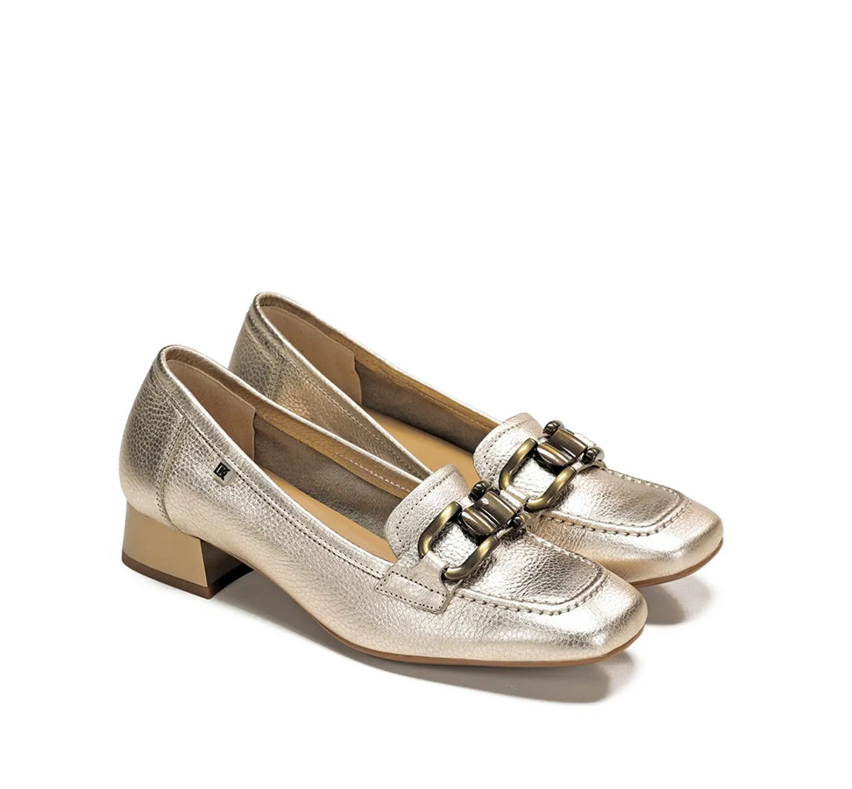 Dorking by Fluchos Gia D9303 mocassini donna oro tacco