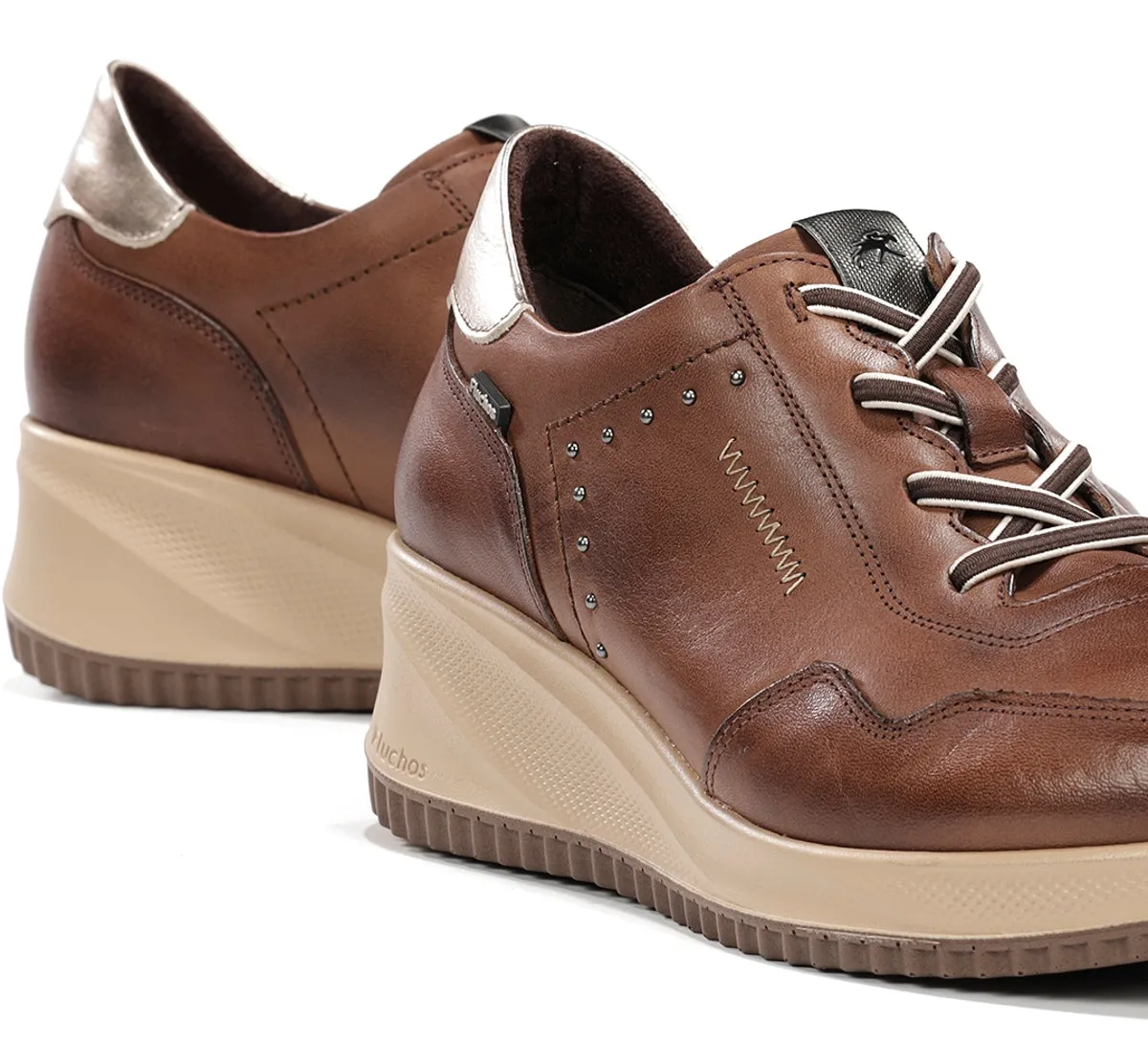 Fluchos Novax F2545 sneakers donna marroni zeppa