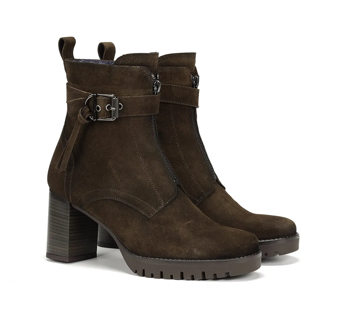 Fluchos Evie D9163 stivaletto donna verde con plateau