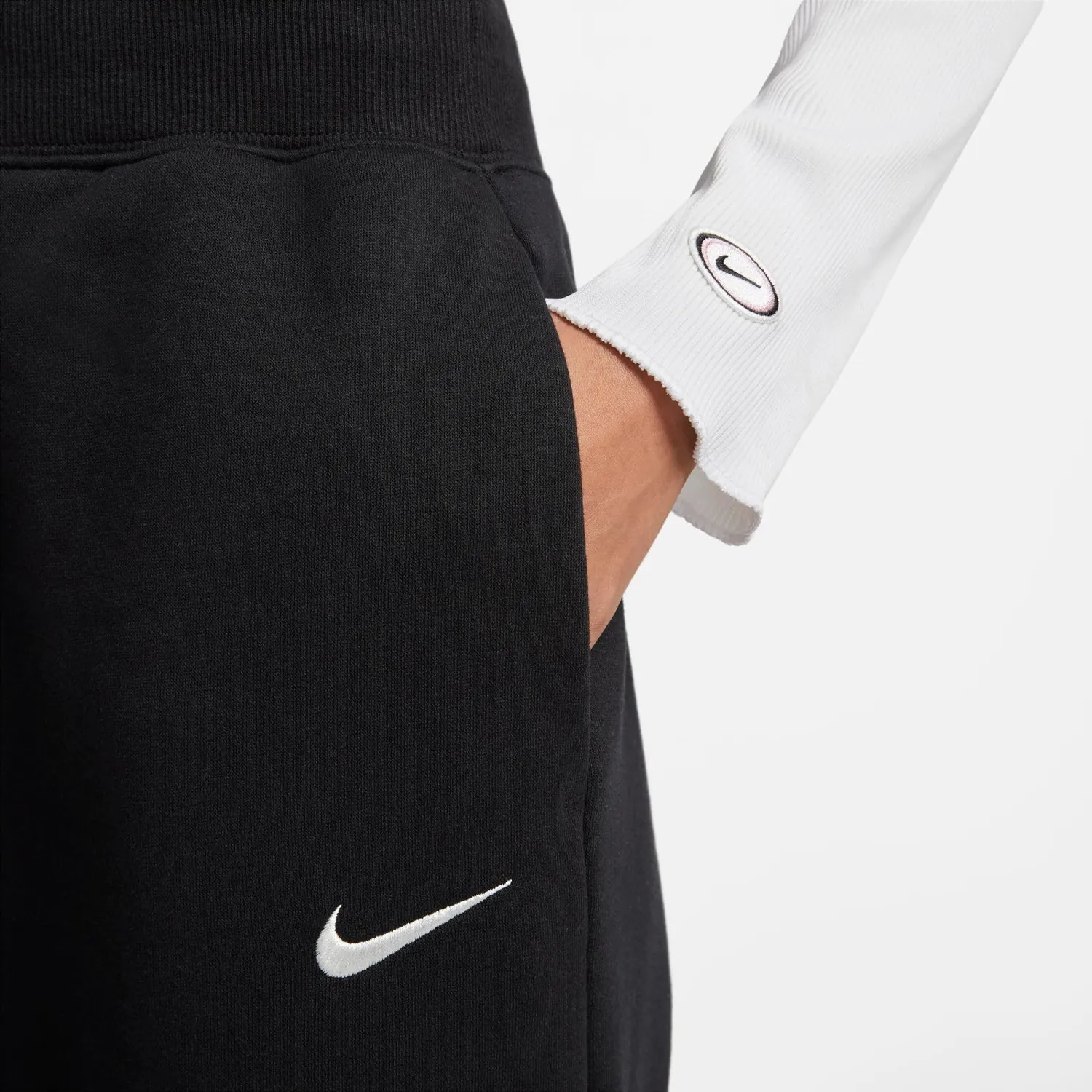 Nike Phoenix Fleece pantaloni tuta donna palazzo XS Tall grigio