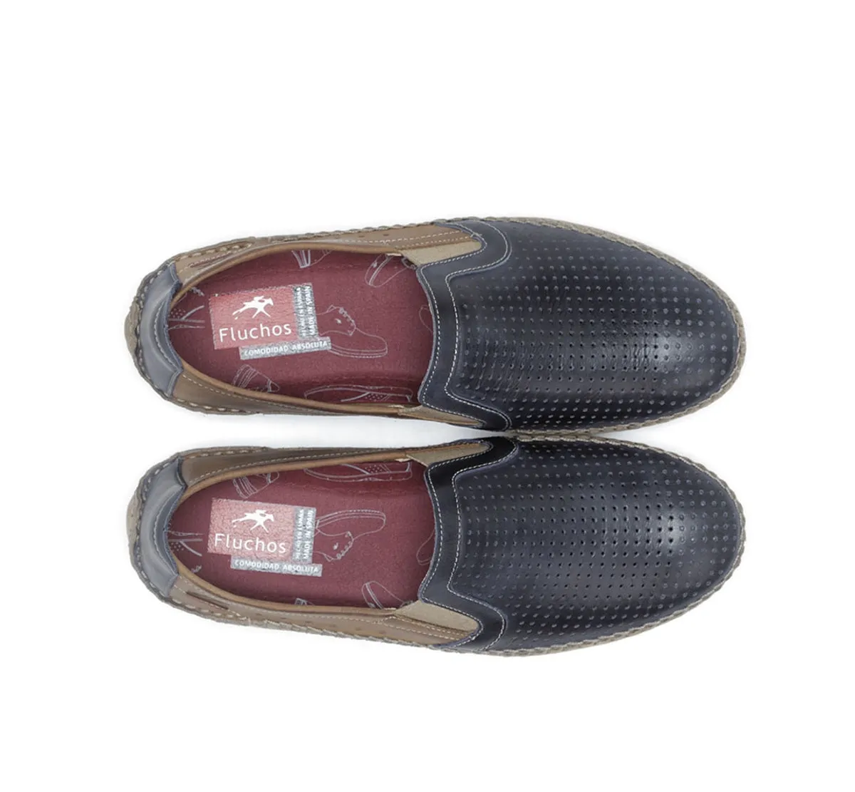 Fluchos Dorian F1172 mocassini uomo blu slip on