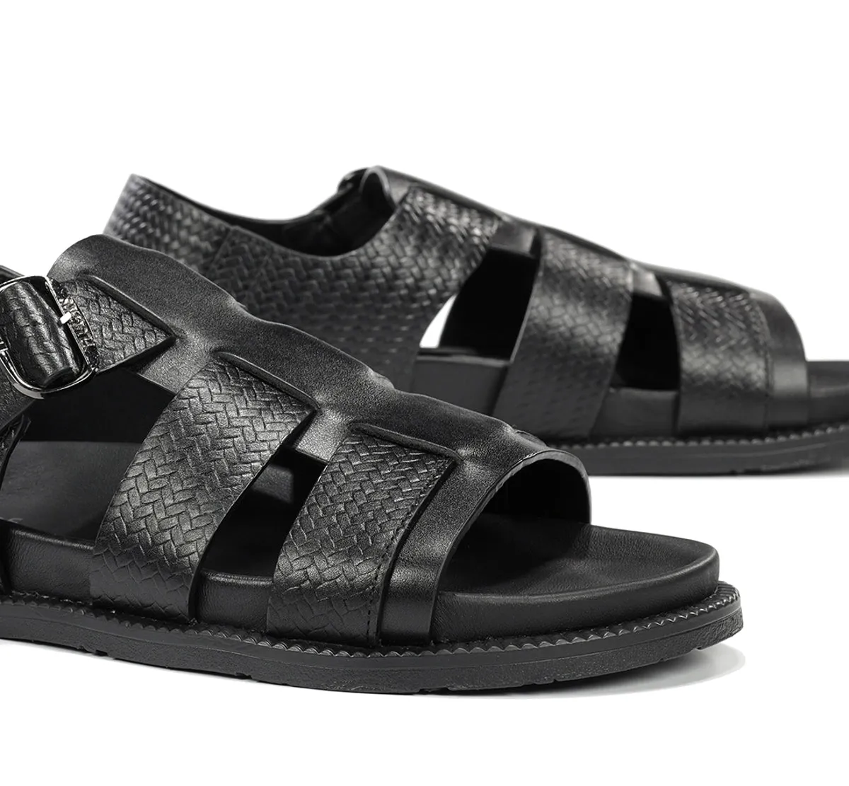 Fluchos Bari F2449 sandalo uomo nero pelle