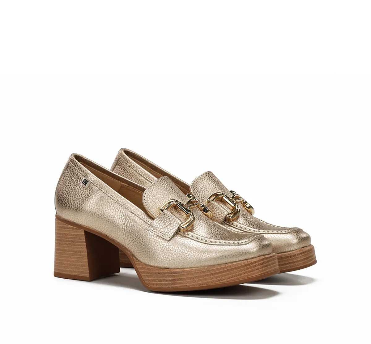 Fluchos Cristel D9438 Mocassino Dorato Zeppa