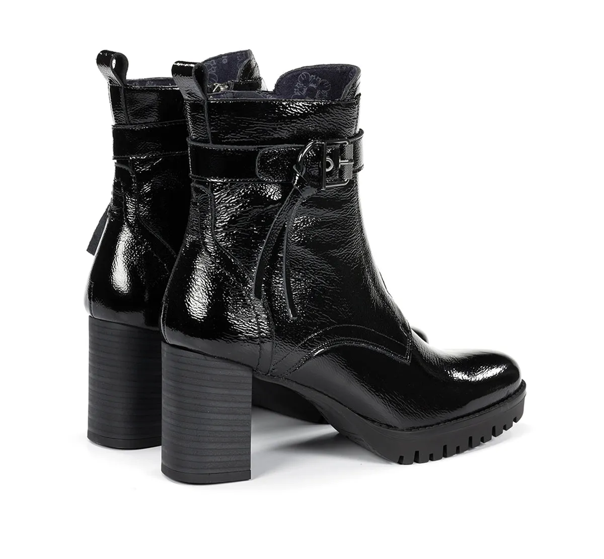 Dorking Evie D9163 stivaletti donna neri zeppa