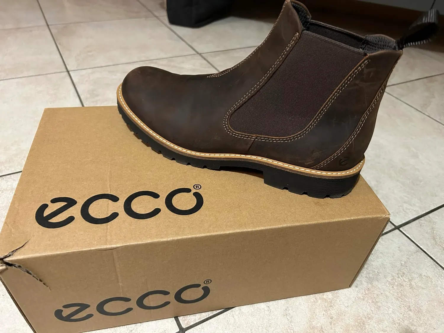 Ecco Jamestown Chelsea stivali uomo 43 EU pelle