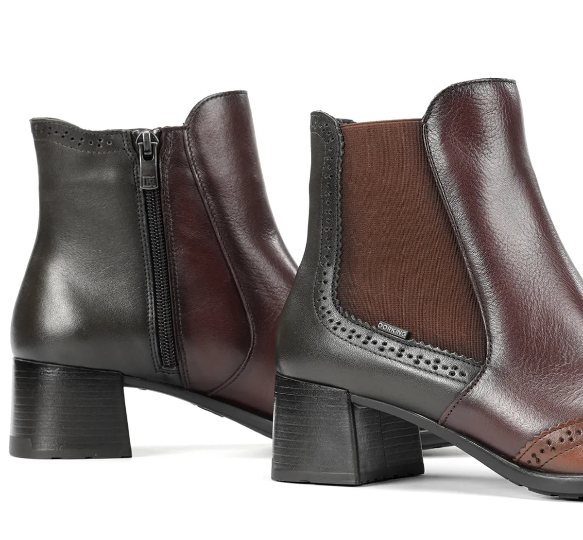 Fluchos IKIA D9368 stivaletti donna marroni fibbie