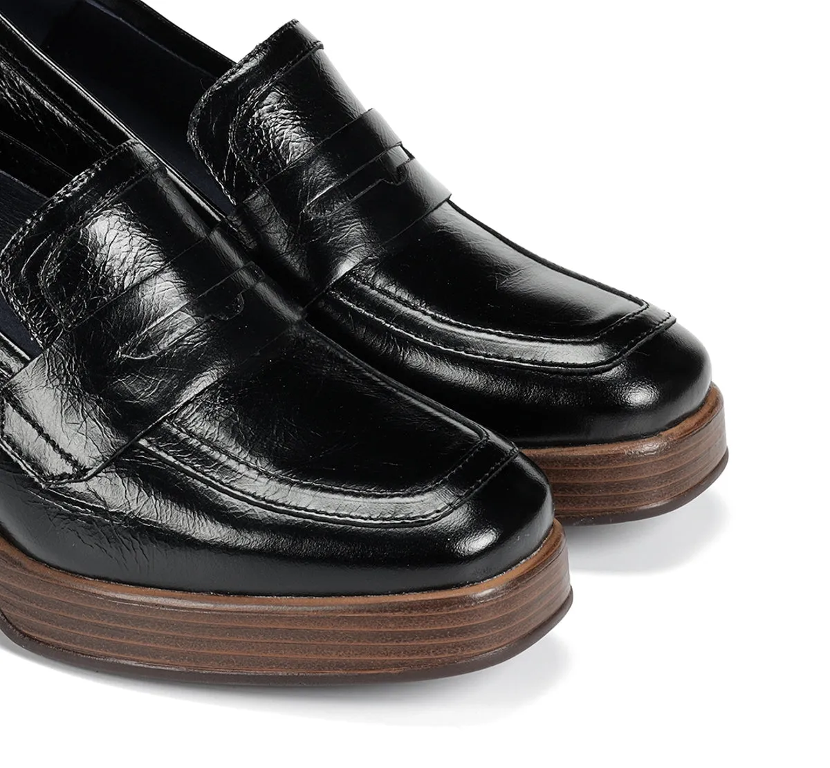 Fluchos Cristel D9334 mocassino donna nero pelle