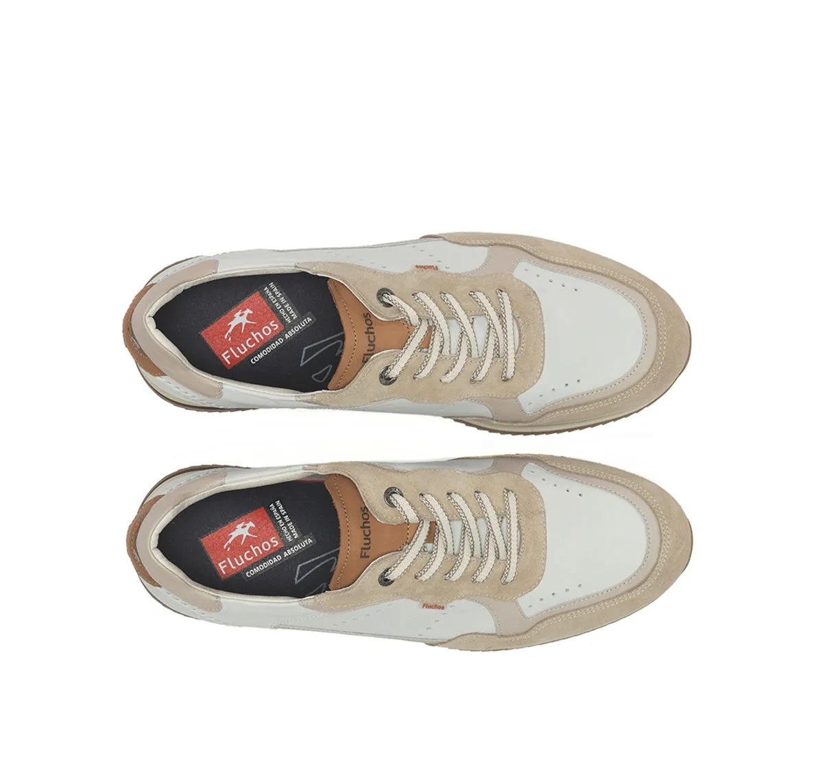 Fluchos Samir F2414 sneakers uomo beige tessuto