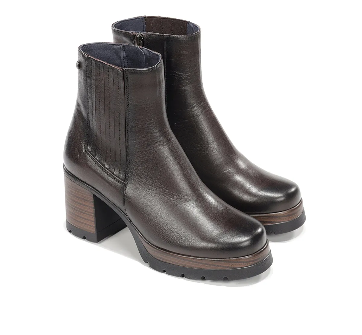 Fluchos Safe D9736 stivaletti donna marrone tacco