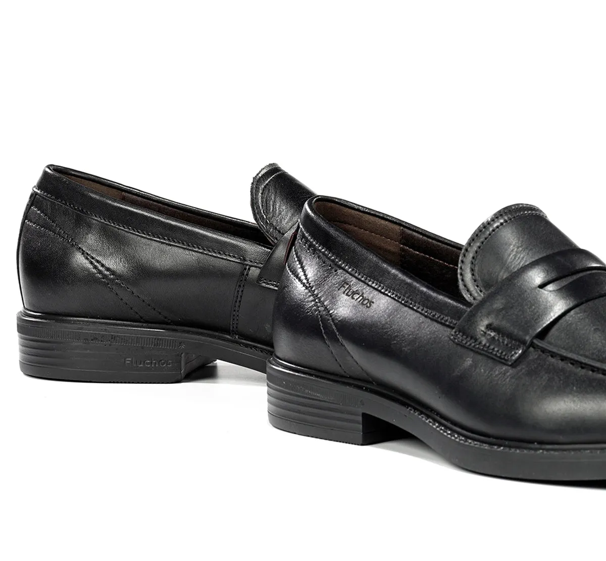Fluchos Adrien F2496 mocassino uomo nero pelle