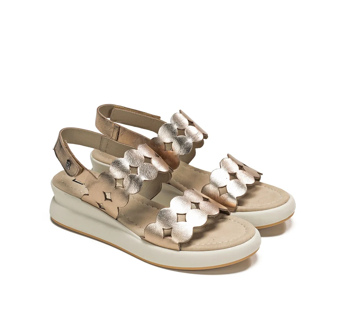 Fluchos Slam D9291 sandali oro fibbie