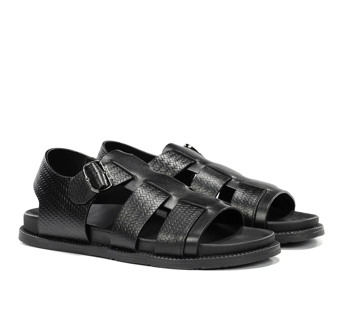 Fluchos Bari F2449 sandalo uomo nero pelle