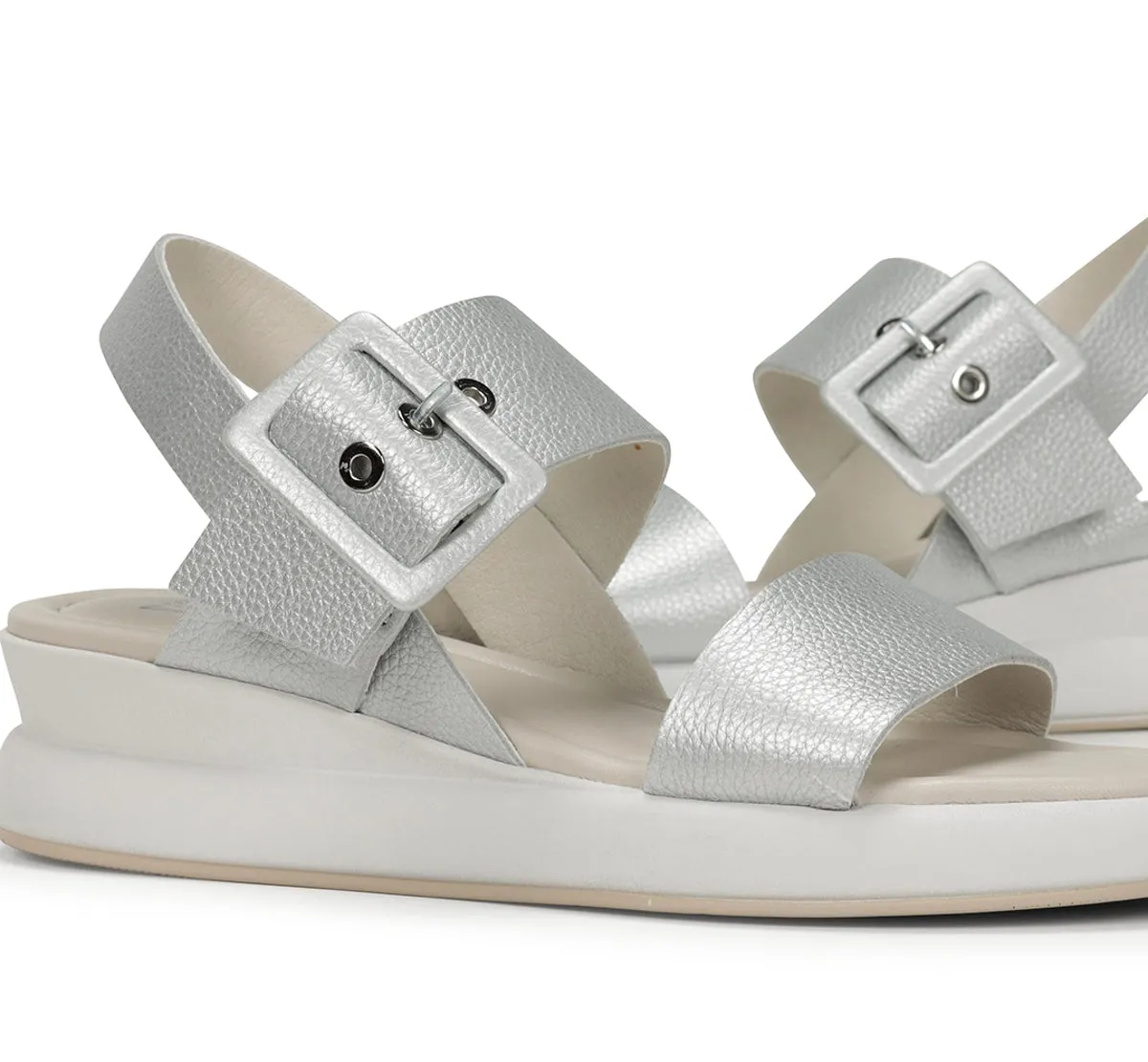 Dorking Slam D9088 sandali donna argento fibbie