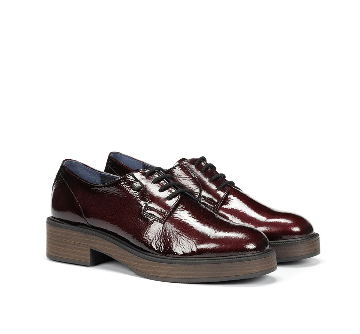 Fluchos Idaly D9387 scarpe donna bordeaux suola legno