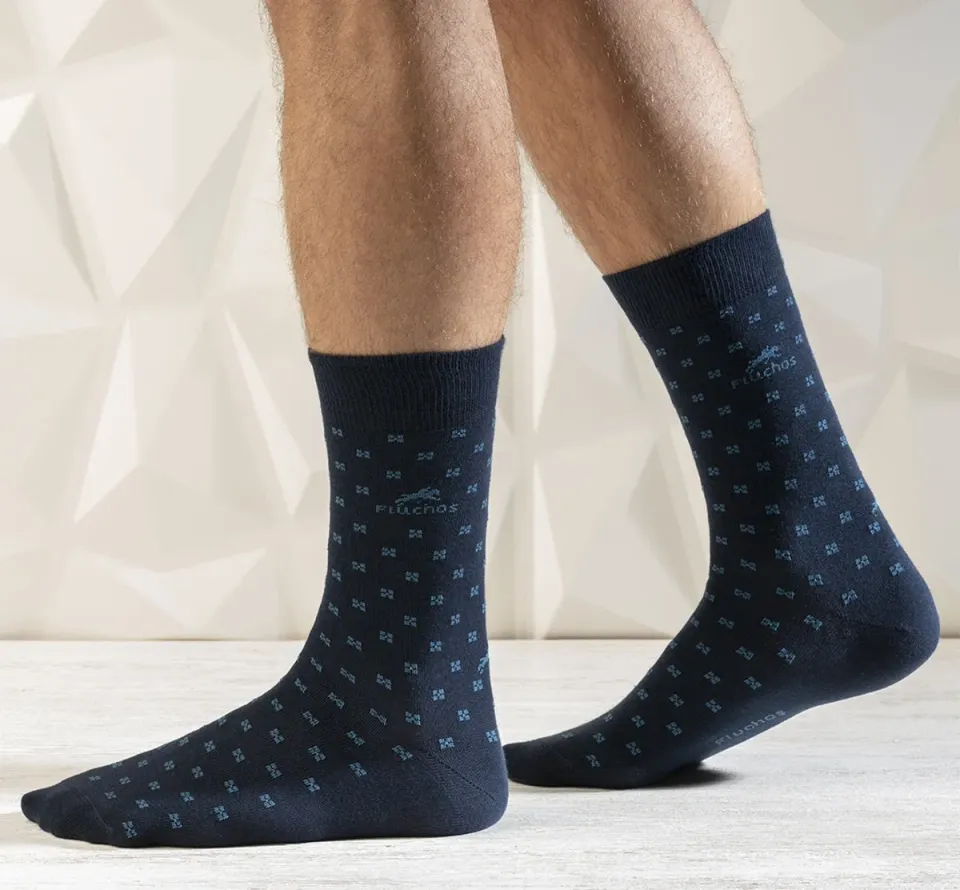 Fluchos CA0009 calzini uomo blu navy pack 2 paia