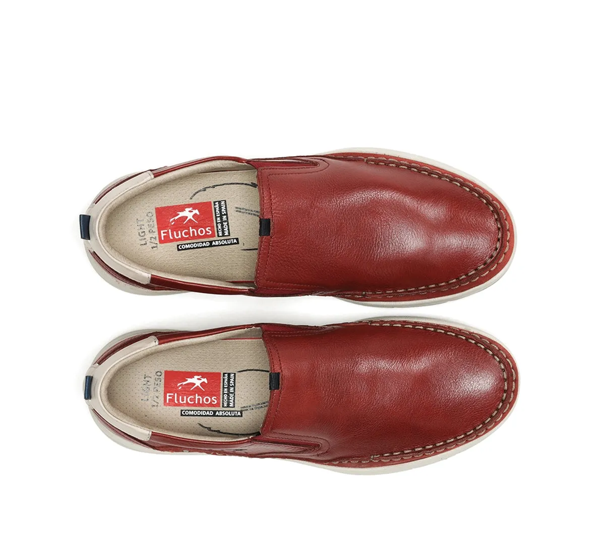 Fluchos Kai F1985 slip on uomo rosse senza lacci
