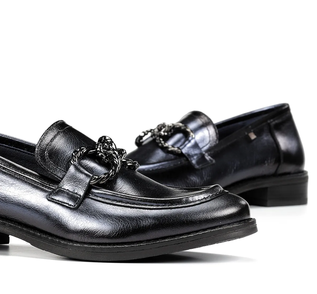 Fluchos Harvard D9117 mocassini donna blu pelle