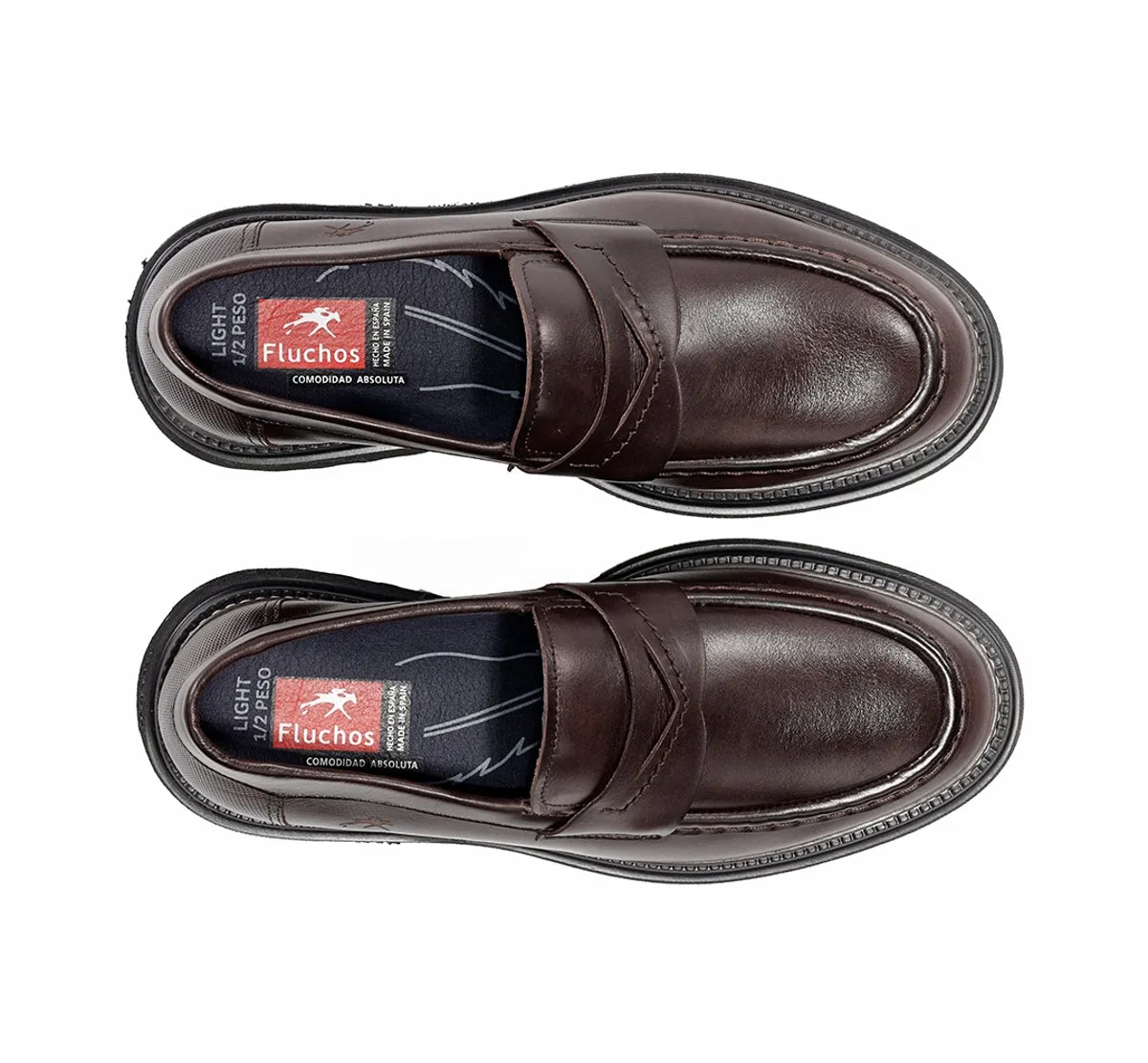 Fluchos Lincon F2058 mocassini uomo marroni pelle