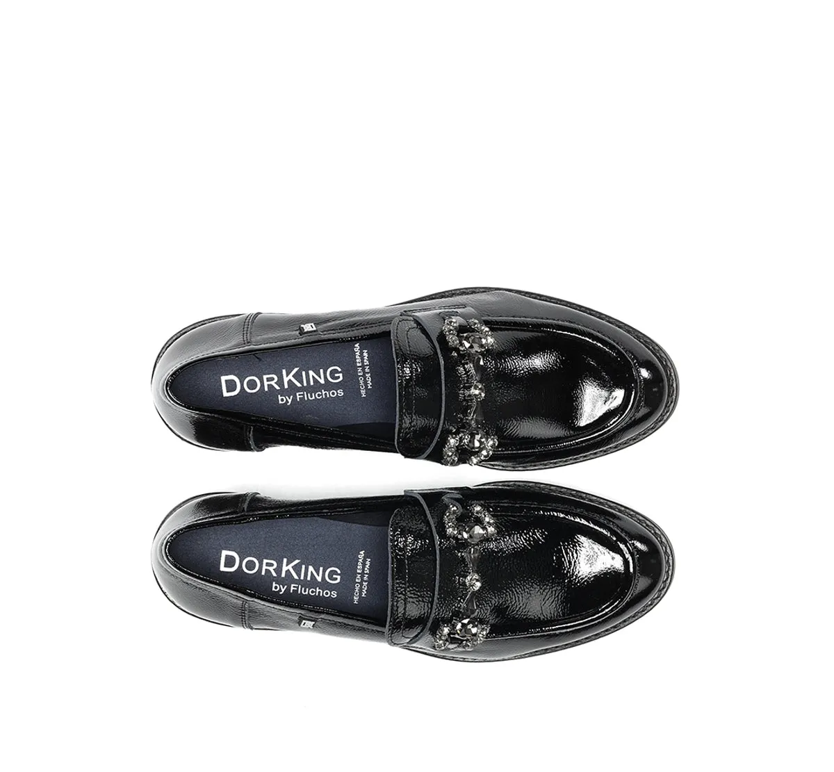 Fluchos Harvard D9118 mocassini neri donna eleganti