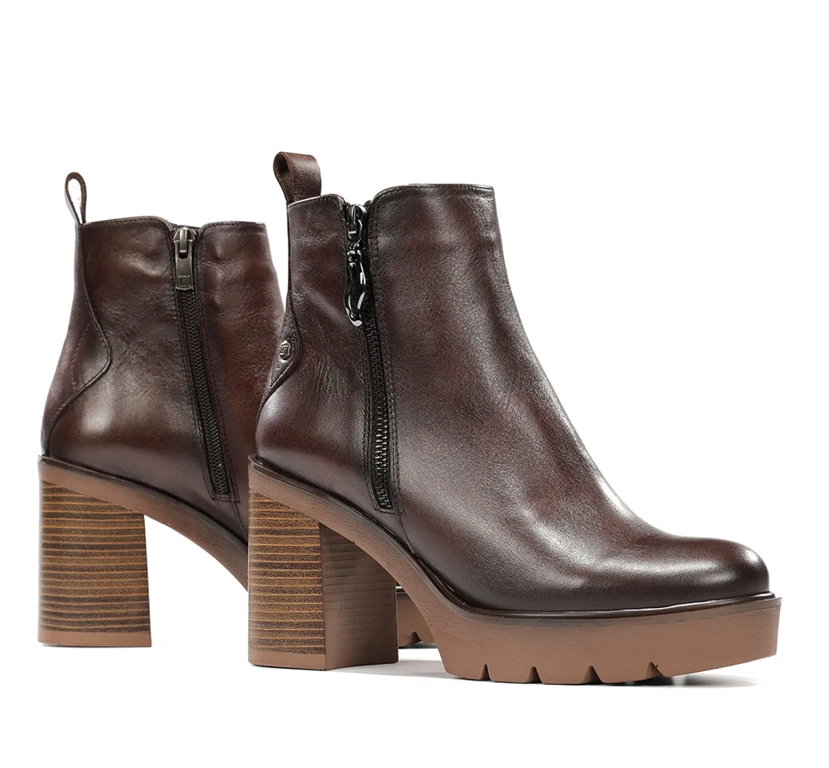 Dorking Alert D9562 stivaletti donna marroni tacco