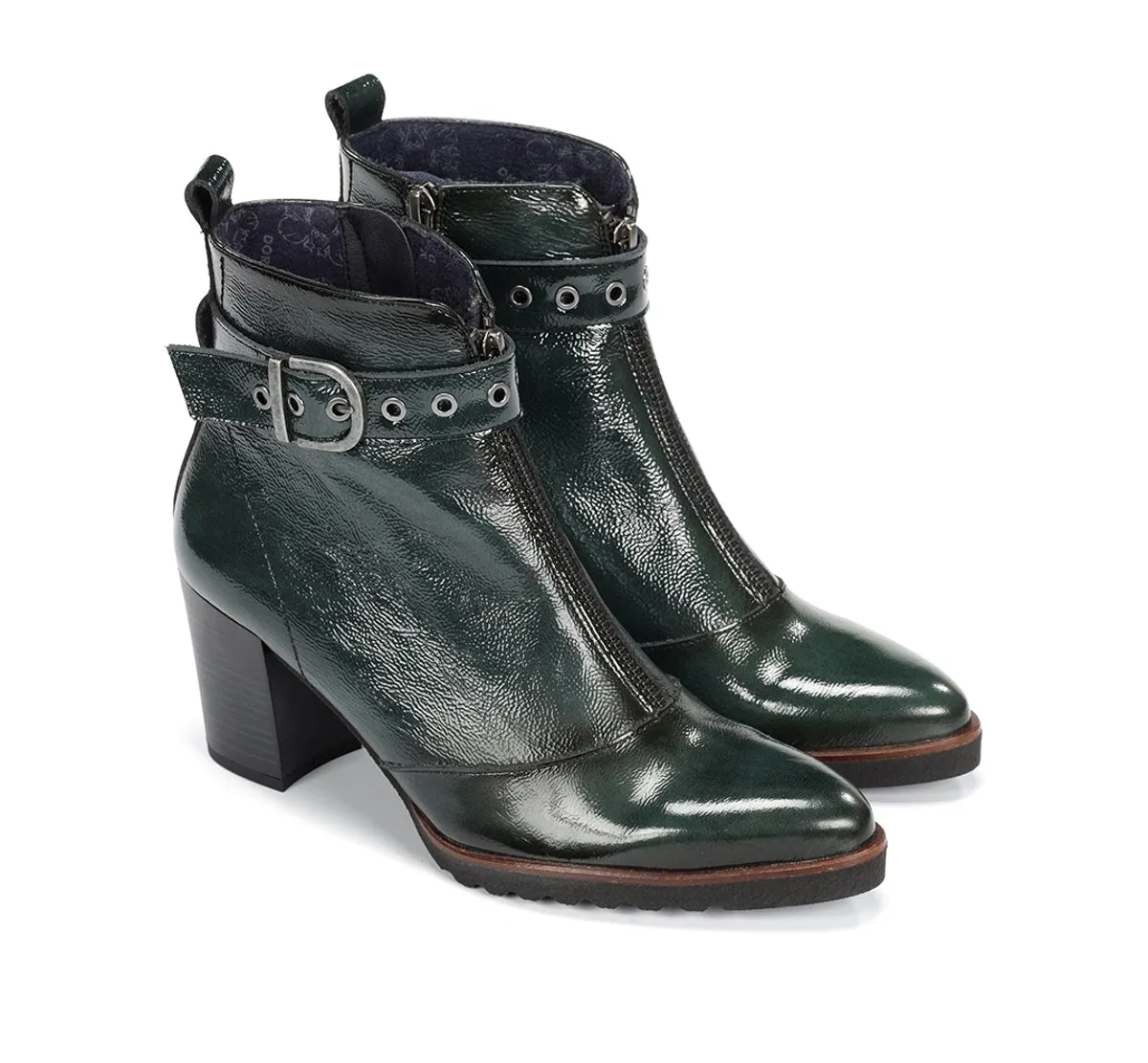 Dorking by Fluchos Thais D8300 stivaletti verde tacco