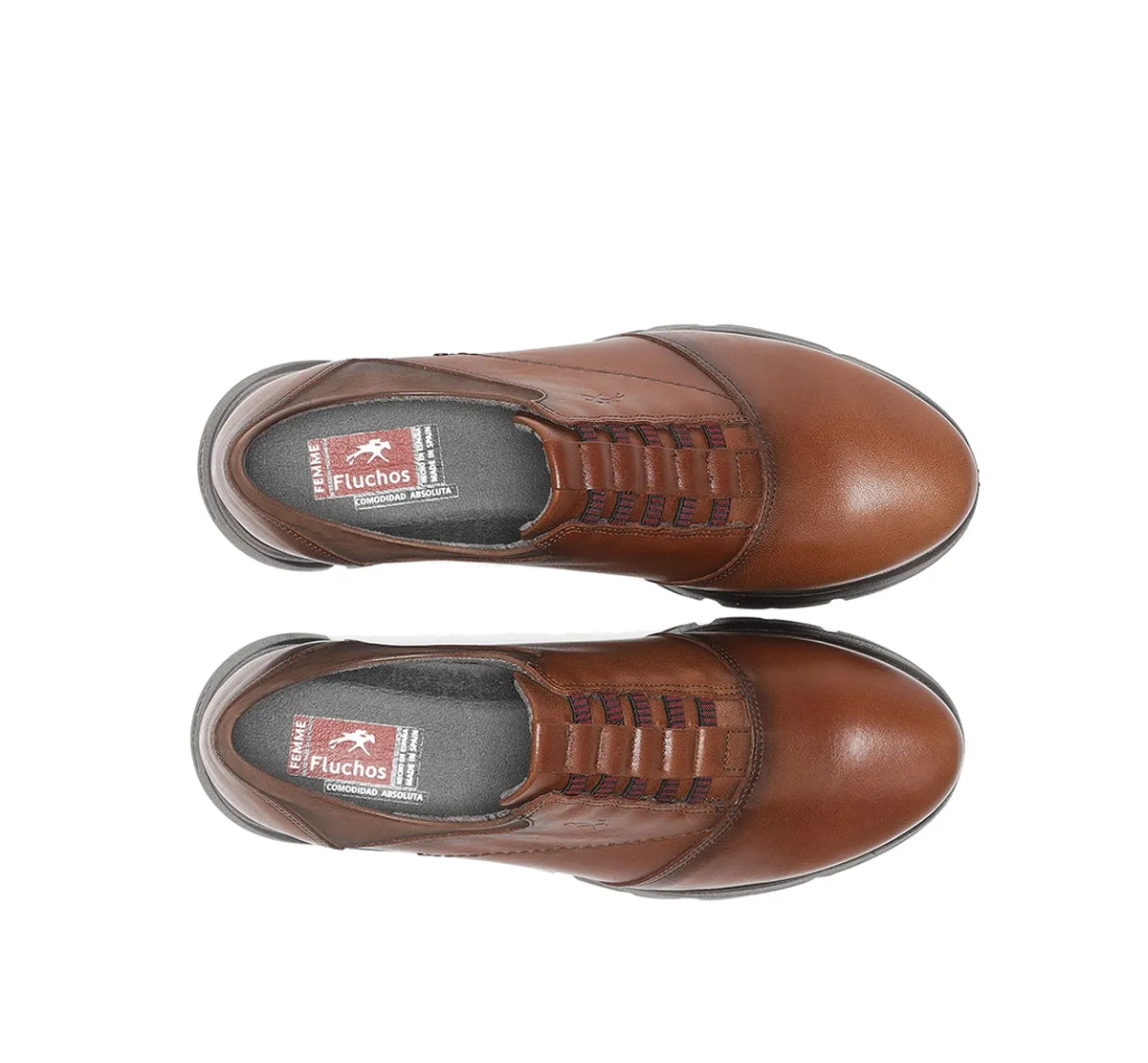 Fluchos Bona F1357 scarpe donna marroni con zeppa