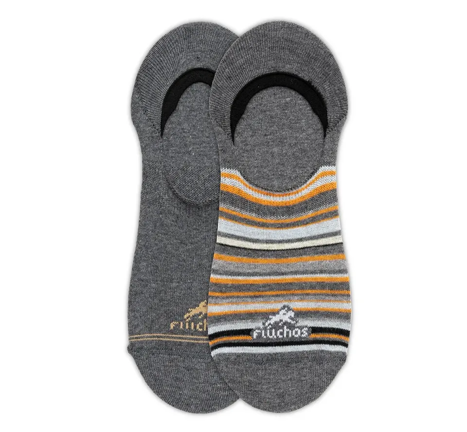 Fluchos CA0002 fantasmini uomo 2 paia grigio righe