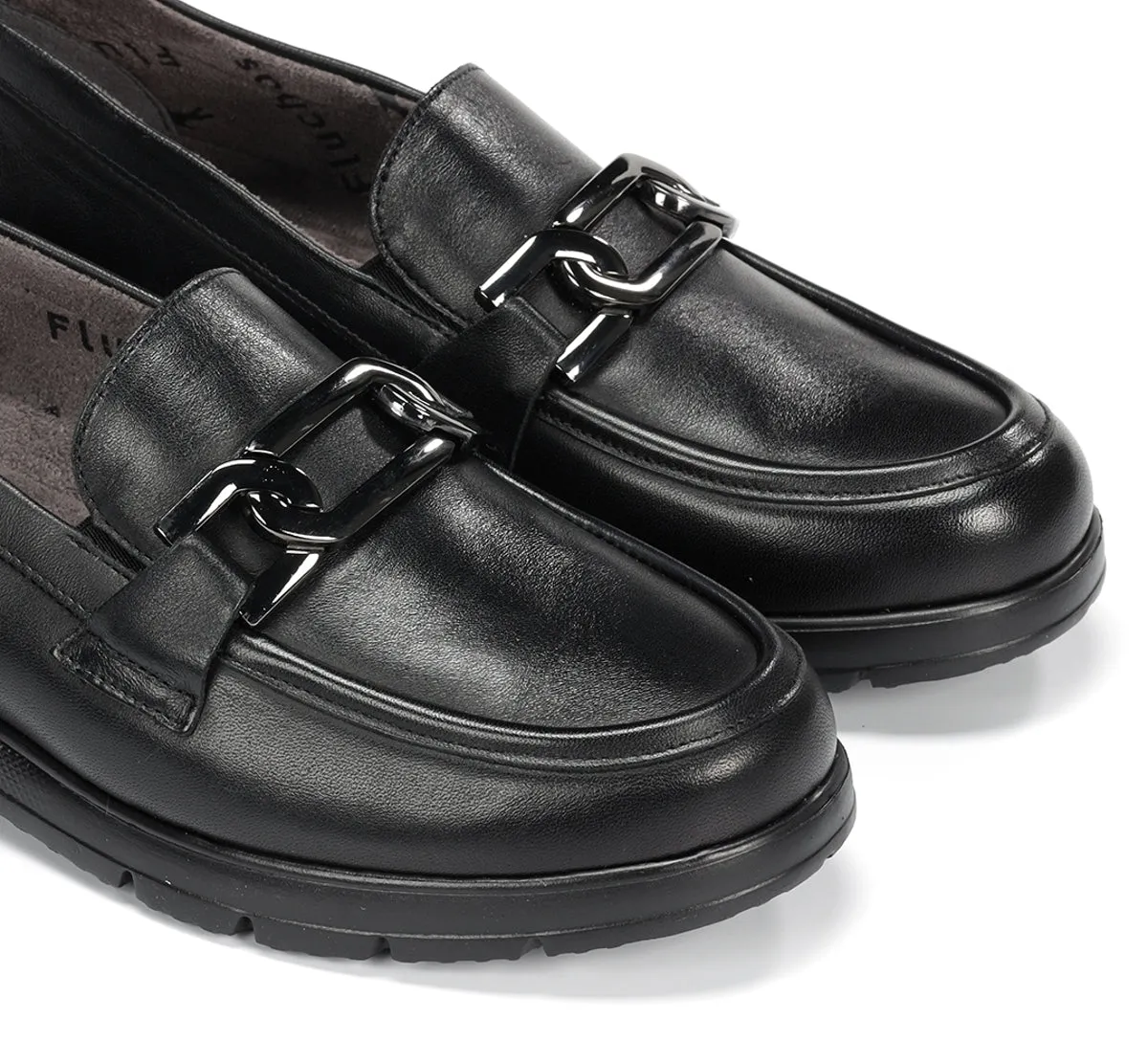 Fluchos Gladis F1794 mocassini donna neri leggeri