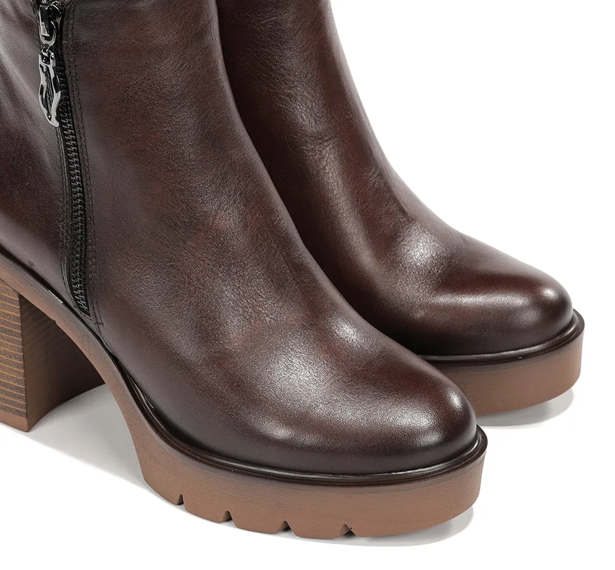 Dorking Alert D9562 stivaletti donna marroni tacco