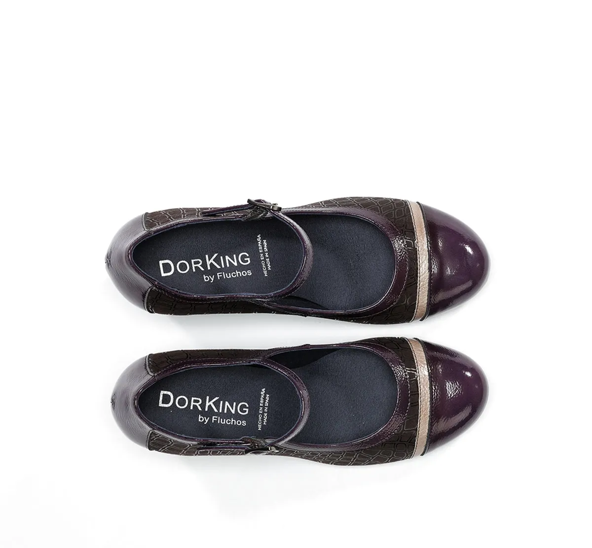 Dorking Rodin D8669 scarpe donna marrone fibbia
