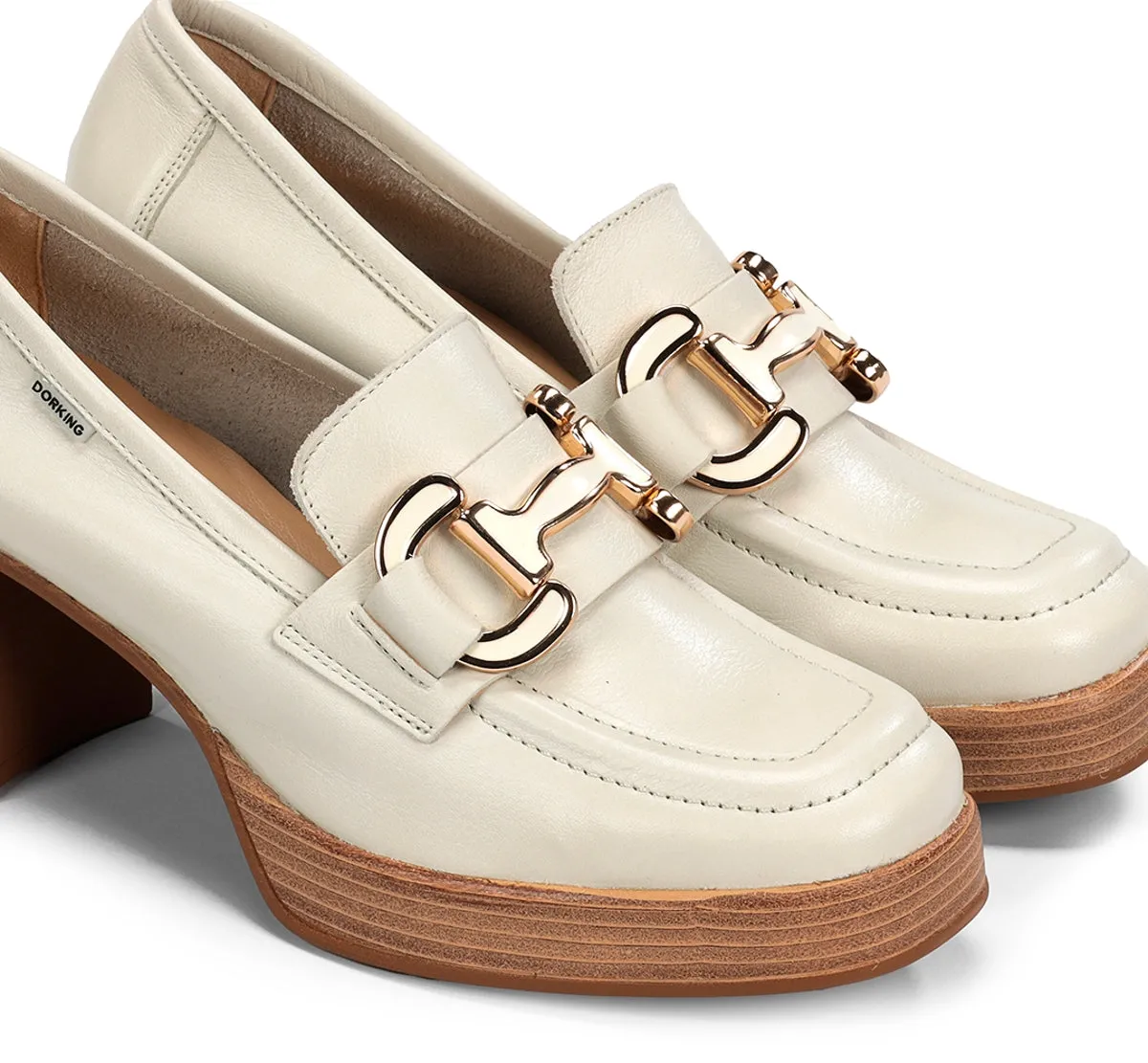 Fluchos Dorking Cristel D9232 mocassino bianco donna zeppa