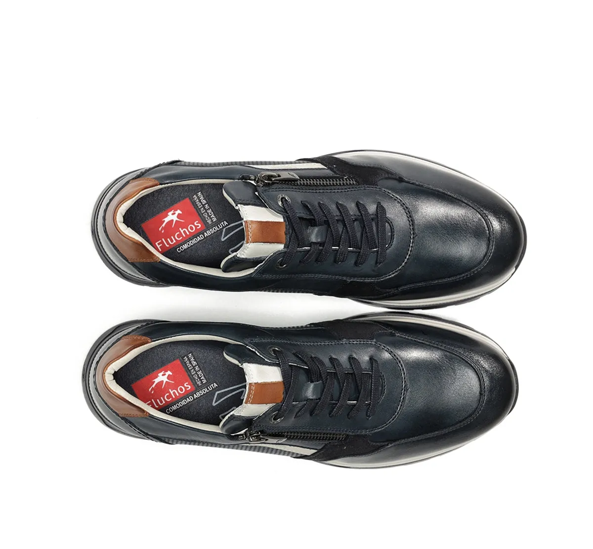 Fluchos Louis F1752 sneakers uomo blu in pelle