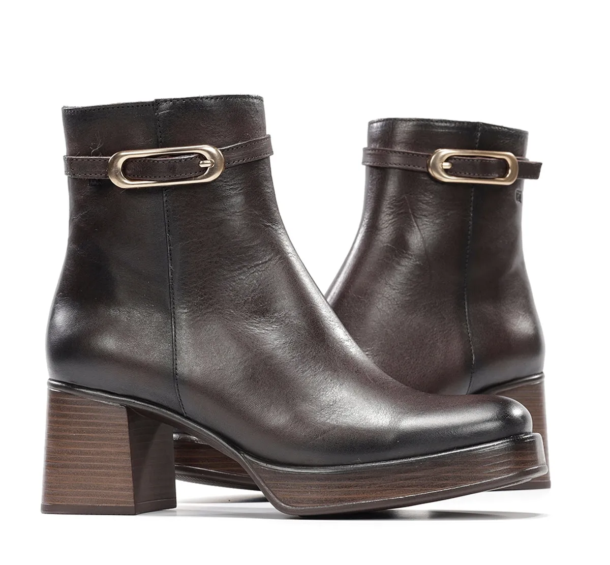 Dorking Cristel D9733 Stivaletto Donna Marrone Zeppa