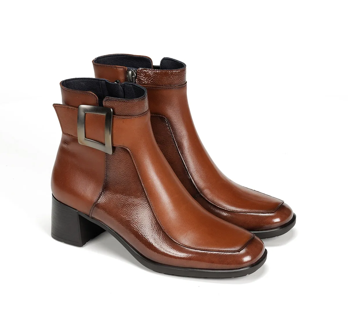 Fluchos Ikia D9199 stivaletti donna marroni fibbia