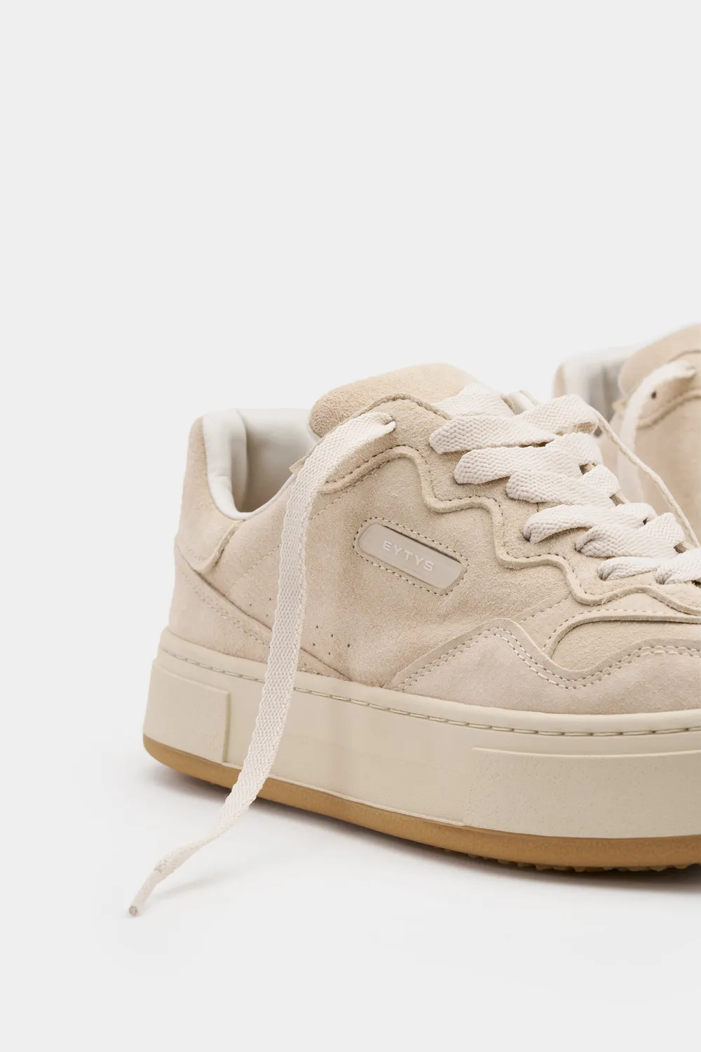 Eytys Trophy Bone Suede sneakers bianche camoscio