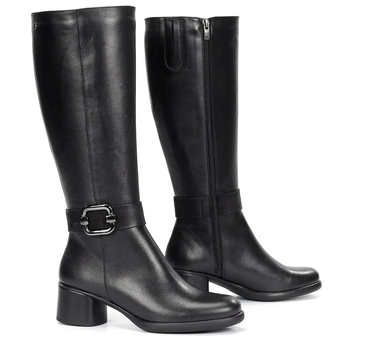 Fluchos Macy D9374 Stivali Donna Neri Tacco Medio