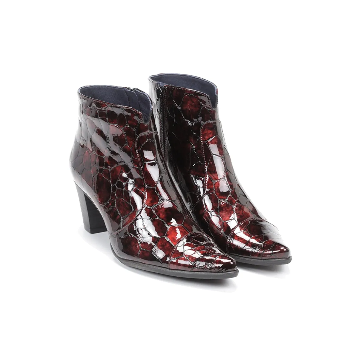 Dorking Deisy D8248 tronchetti donna bordeaux tacco