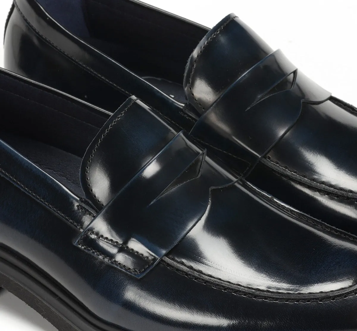 Fluchos Belgas F0633 mocassini uomo blu pelle