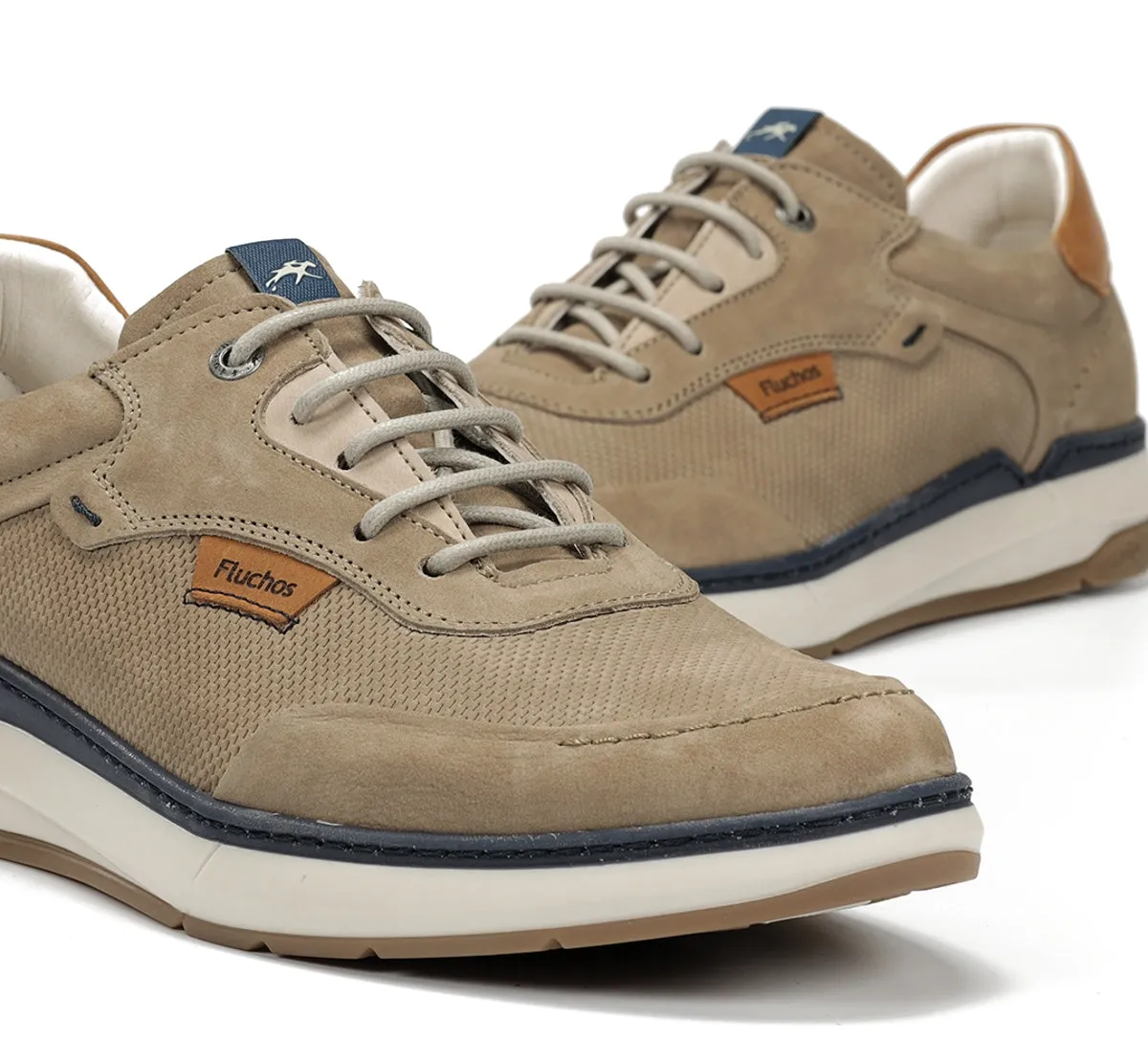 Fluchos Jeff F2210 Scarpa Uomo Taupe Elegante