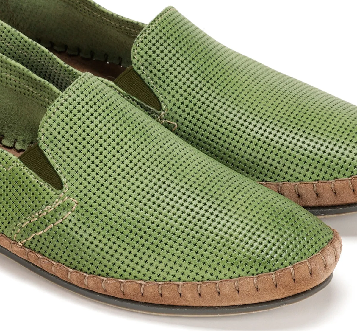 Fluchos Bahamas 8674 mocassini uomo verdi estivi
