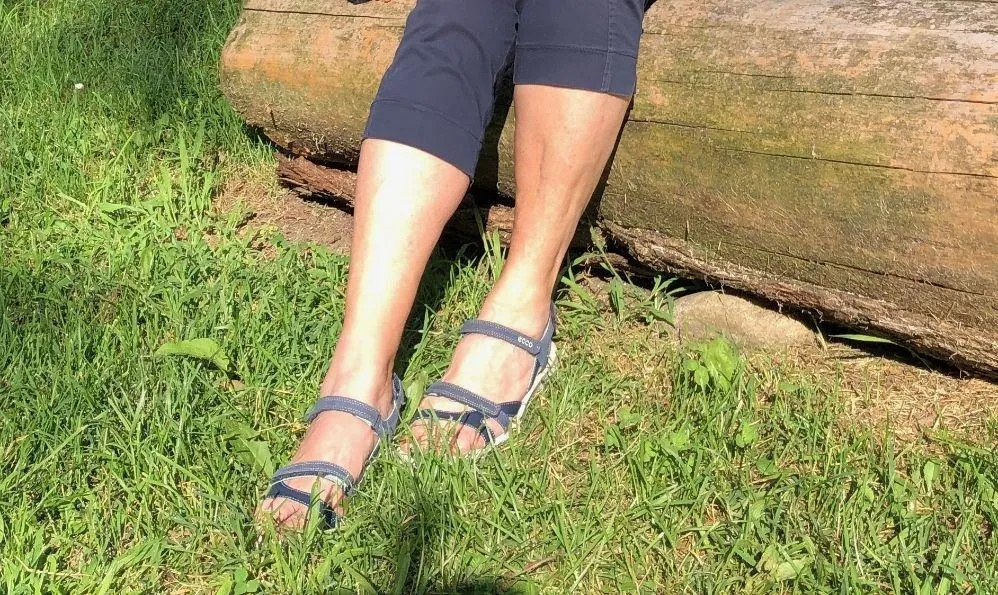 Ecco Cruise II Sandali Donna Nero Cinturino