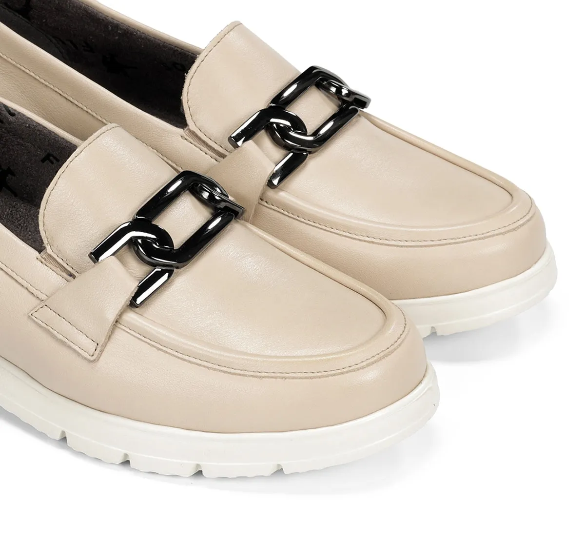 Fluchos Gladis F1794 mocassini donna tortora leggeri