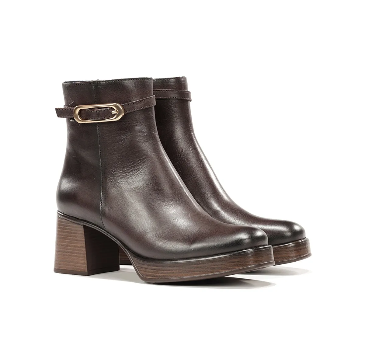 Dorking Cristel D9733 Stivaletto Donna Marrone Zeppa