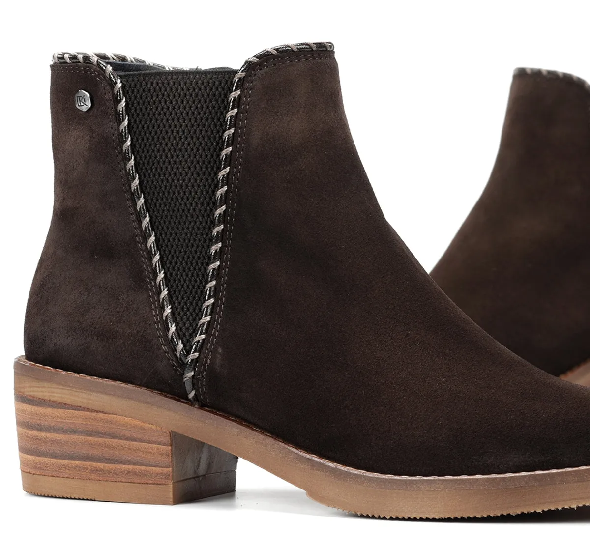 Fluchos Layla D9545 tronchetto donna marrone tacco basso