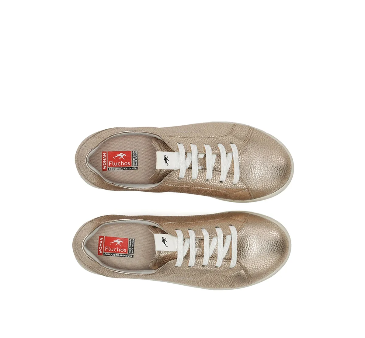 Fluchos Party F2438 sneakers donna oro pianta larga