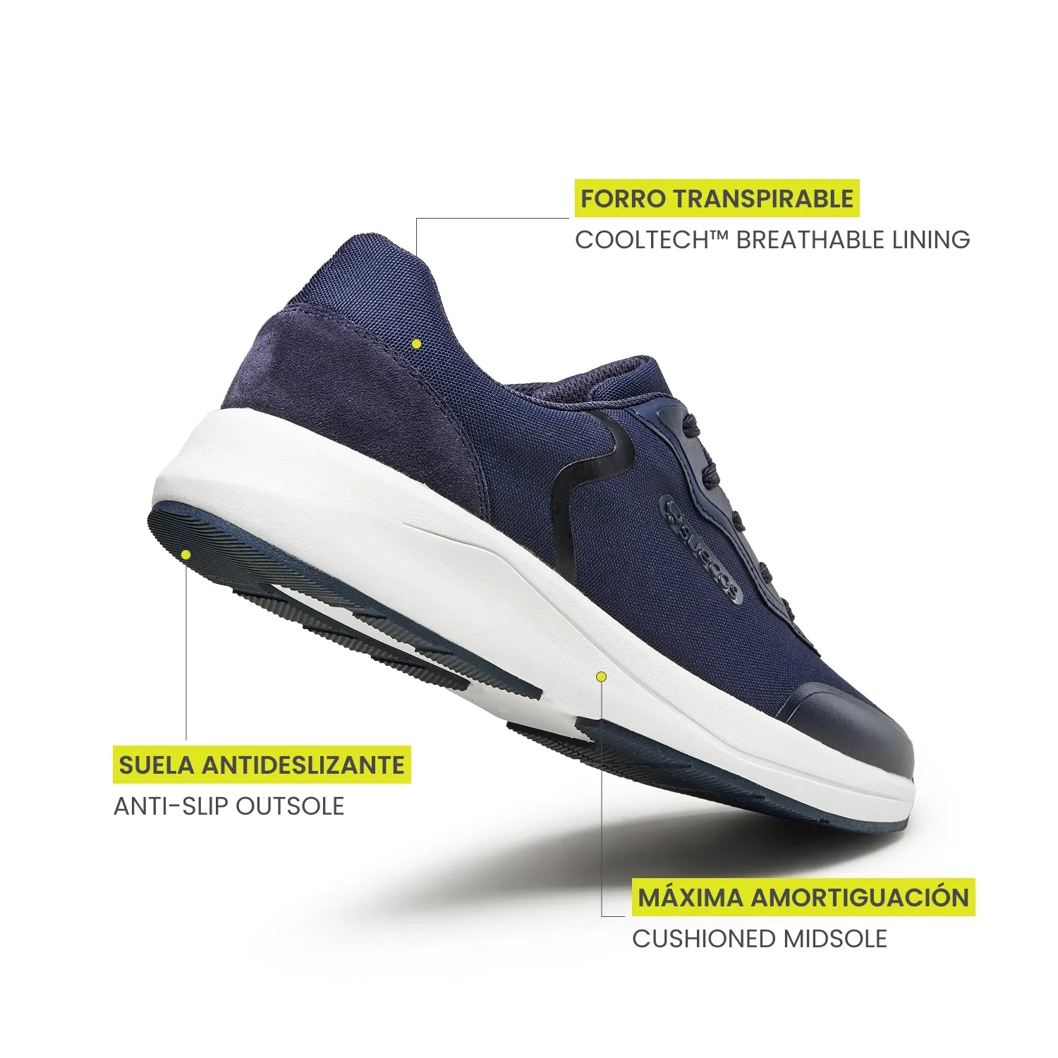 Suecos Vinter scarpe lavoro blu navy traspiranti