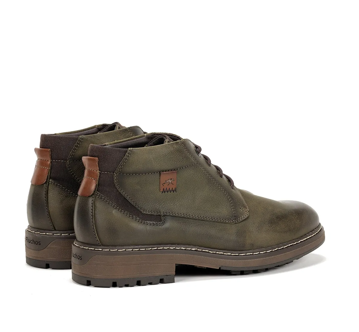 Fluchos Truman F1593 stivaletti uomo verde pelle