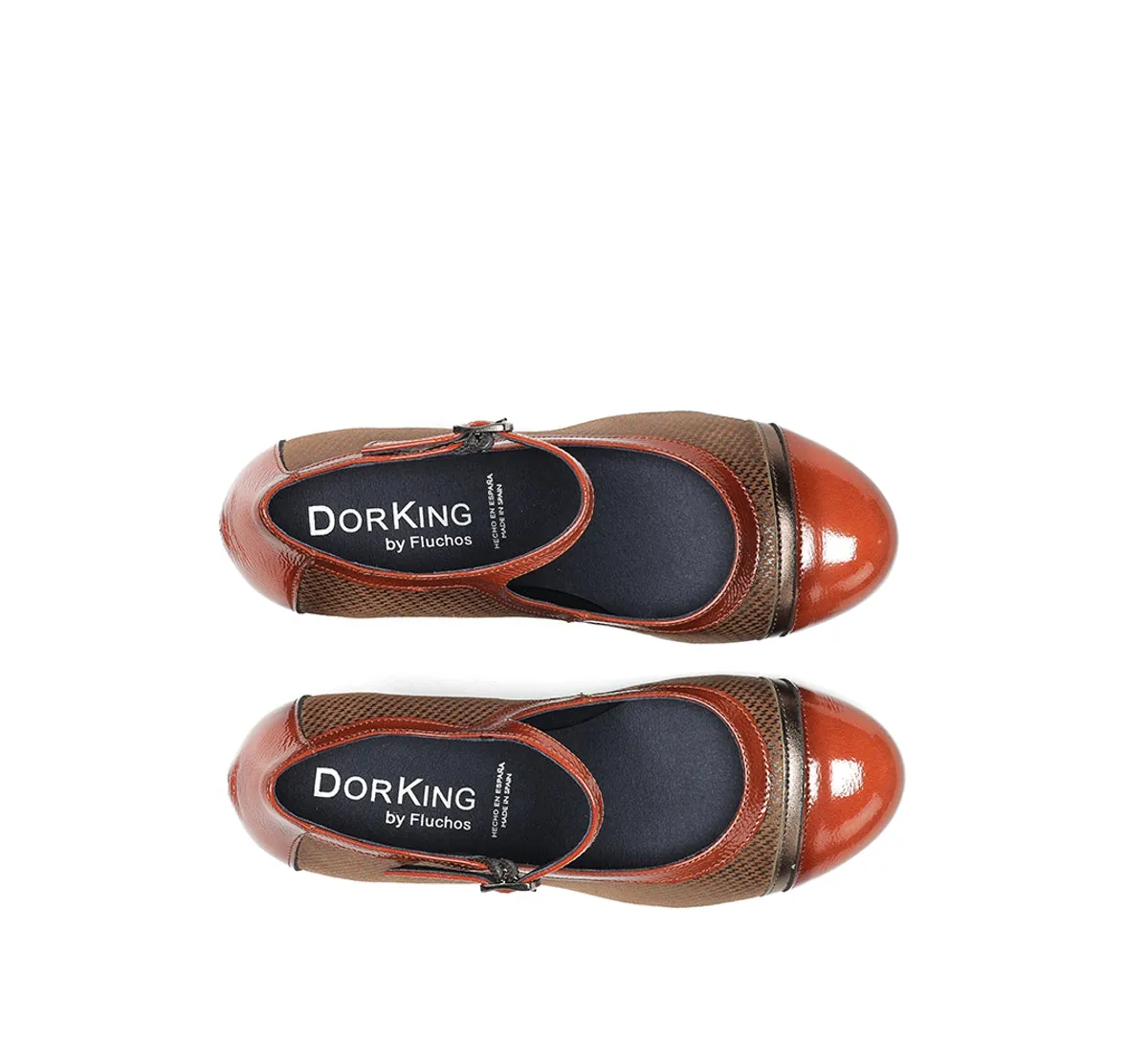 Dorking Rodin D8669 stivaletti donna marroni fibbia