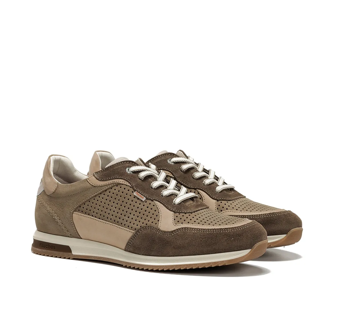 Fluchos Samir F2415 sneakers uomo marroni pelle